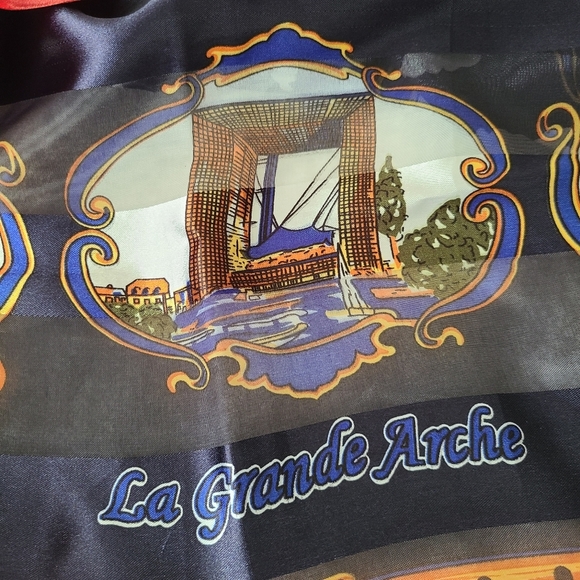 𝅺J.Mico Sancho Souvenir de Paris vintage scarf - Picture 6 of 11